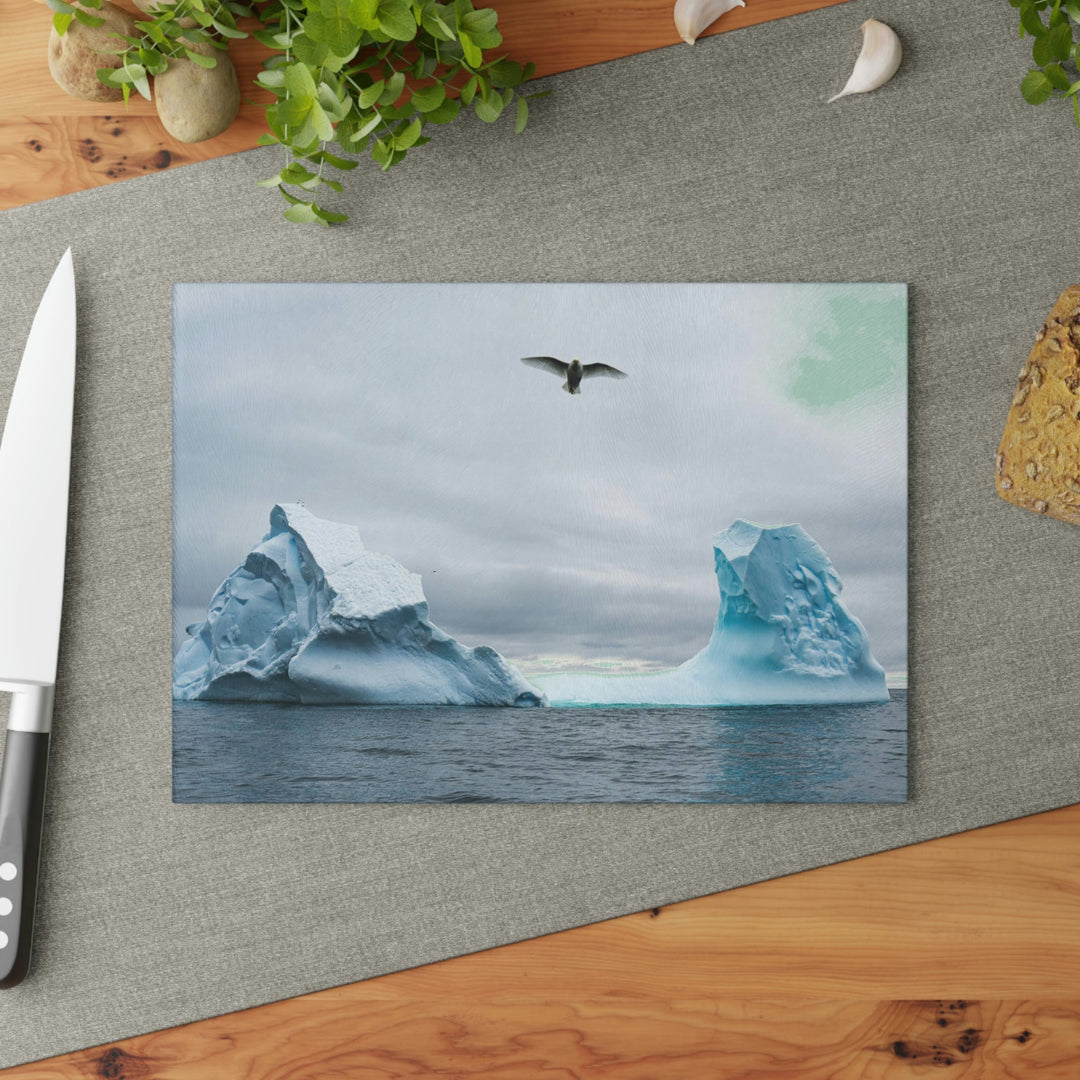 Antarctic Flight - Glass Cutting Board - Visiting This World