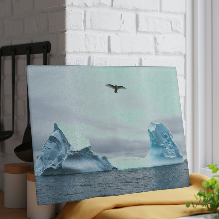 Antarctic Flight - Glass Cutting Board - Visiting This World