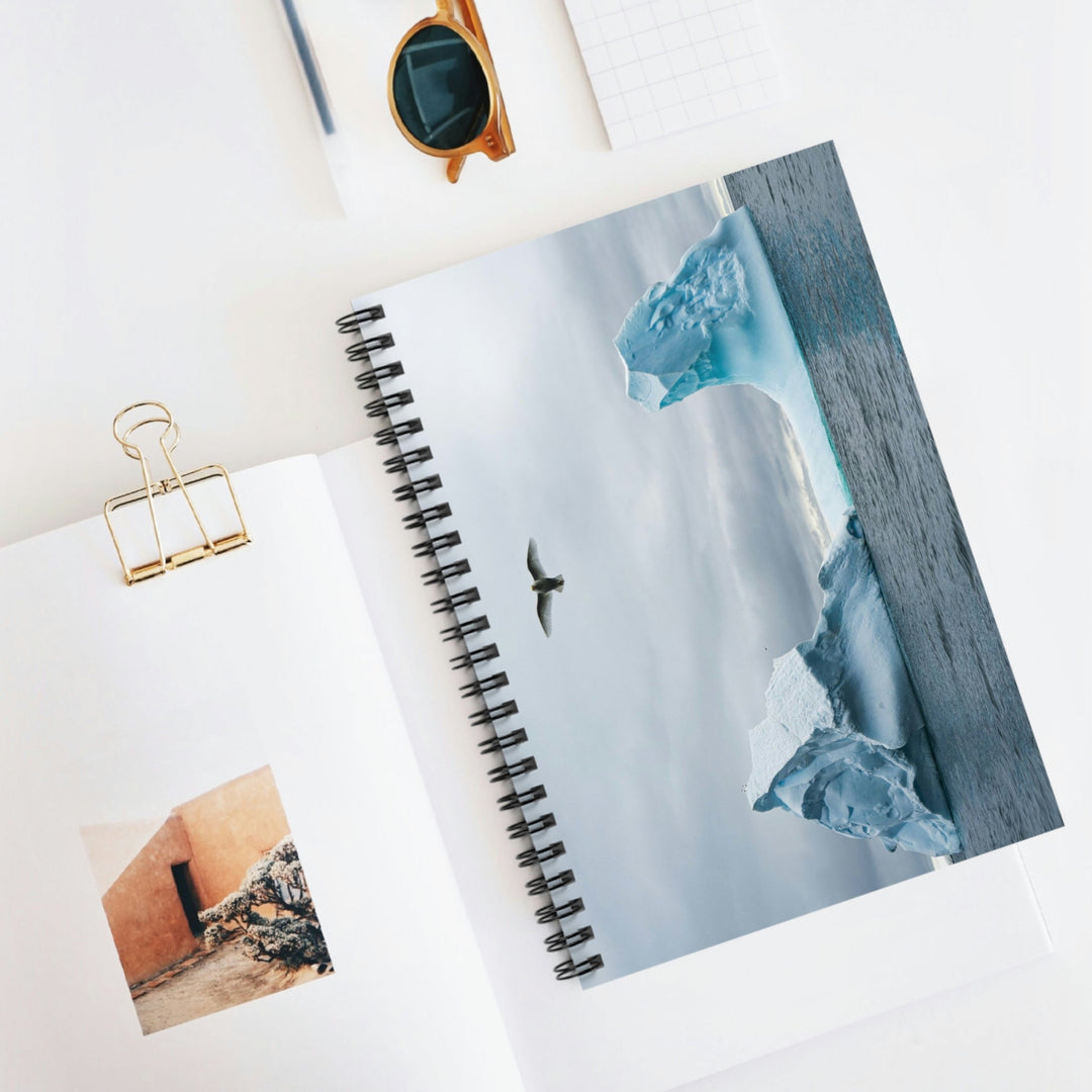 Antarctic Flight - Spiral Ruled Line Notebook - Visiting This World