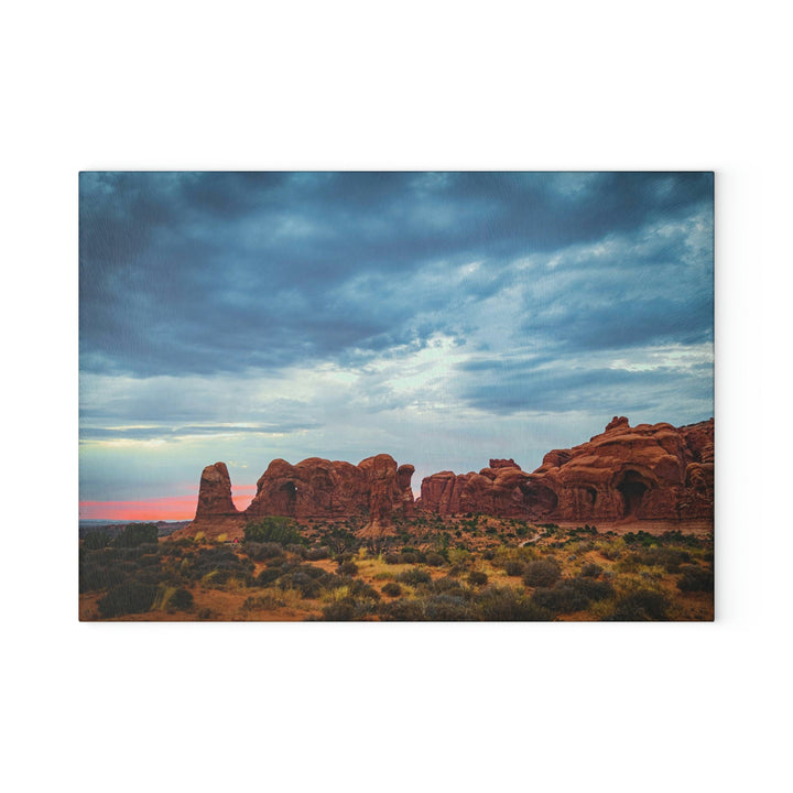 Arches at Sunset - Glass Cutting Board - Visiting This World