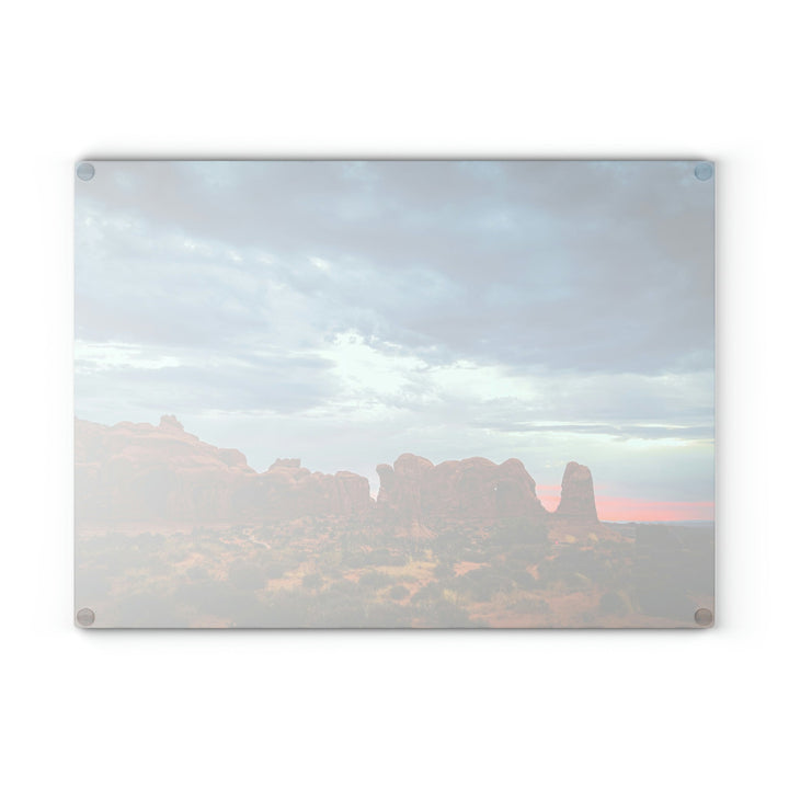 Arches at Sunset - Glass Cutting Board - Visiting This World