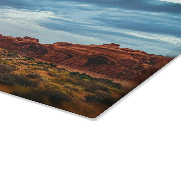 Arches at Sunset - Glass Cutting Board - Visiting This World