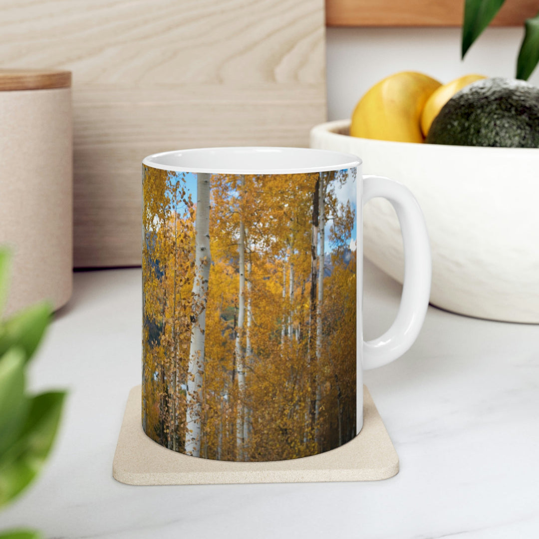 Aspens Changing - Ceramic Mug 11oz - Visiting This World