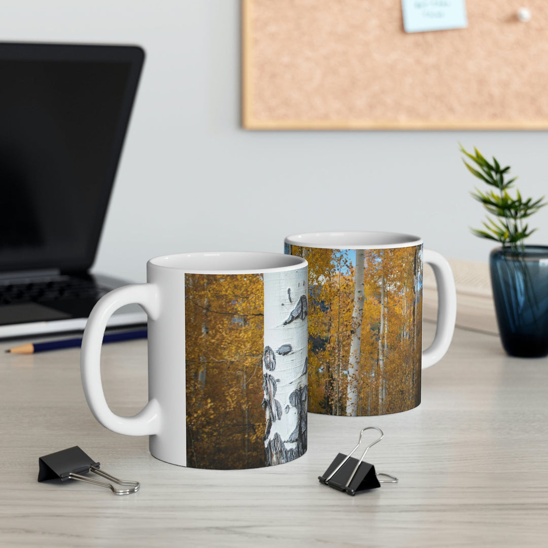 Aspens Changing - Ceramic Mug 11oz - Visiting This World