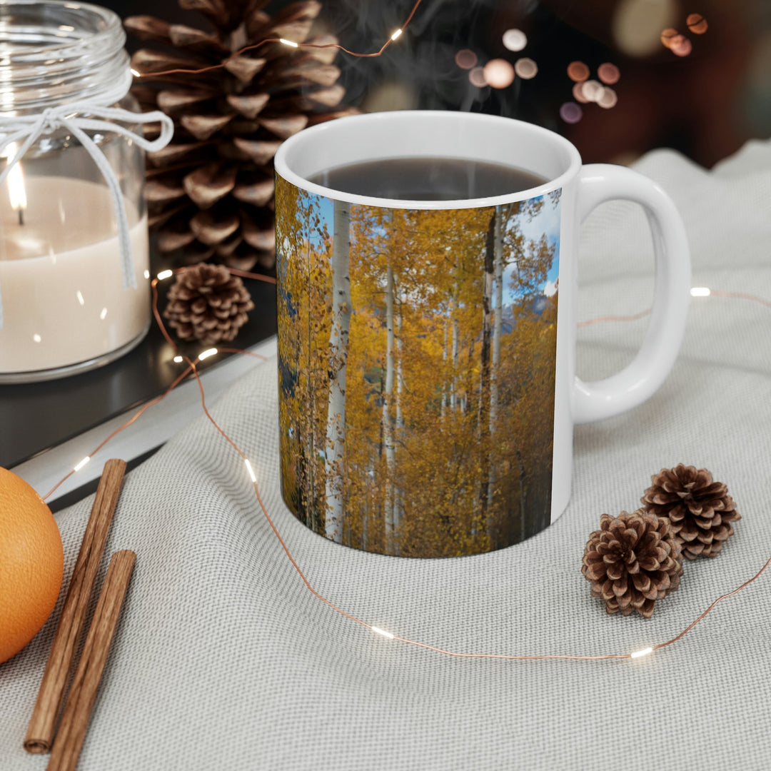 Aspens Changing - Ceramic Mug 11oz - Visiting This World