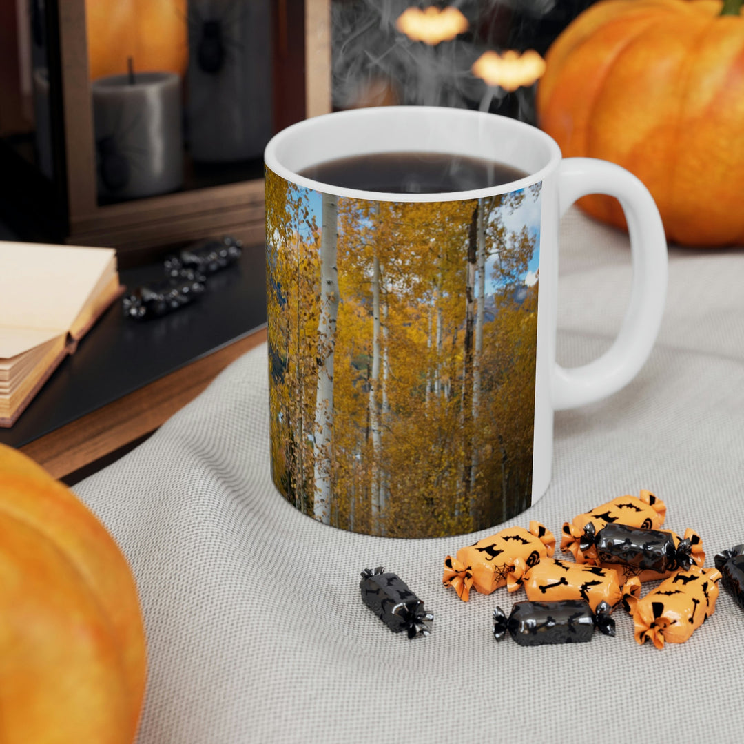 Aspens Changing - Ceramic Mug 11oz - Visiting This World