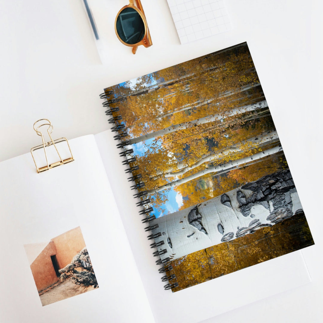 Aspens Changing - Spiral Ruled Line Notebook - Visiting This World