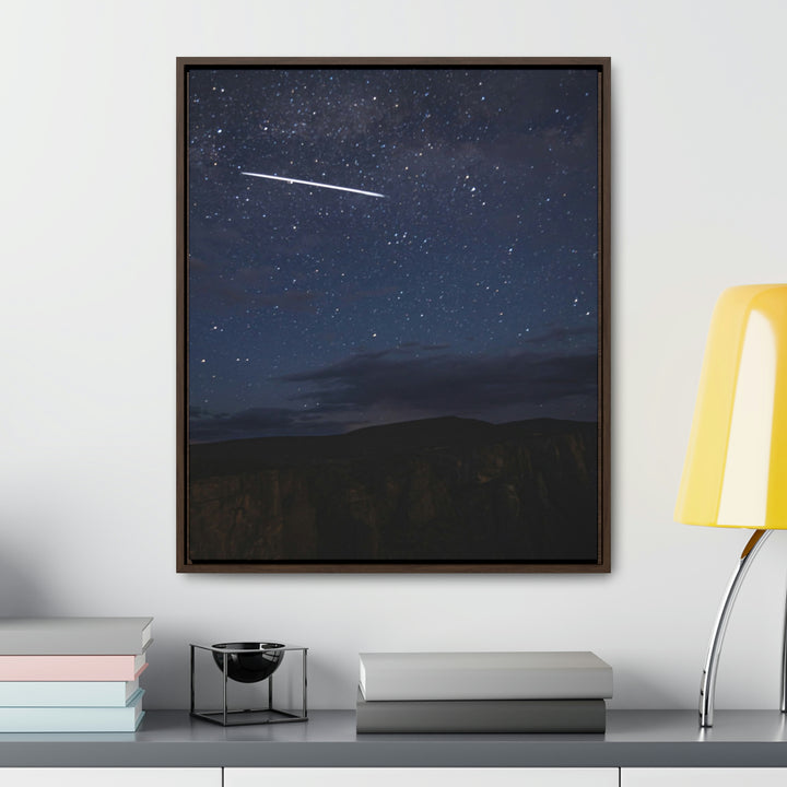 Starlink Above the Canyon - Canvas with Frame