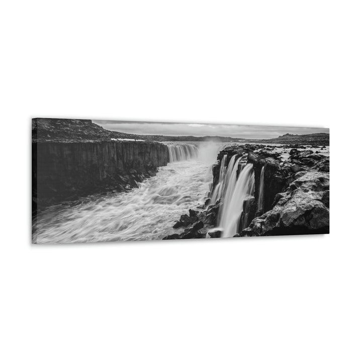 Selfoss in Black and White - Canvas