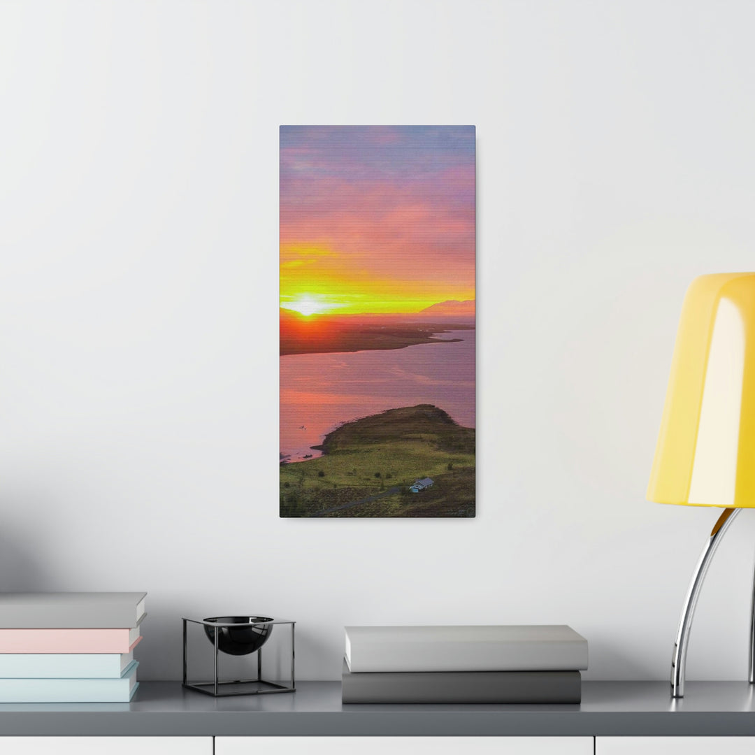 Sunset Over the Fjord Part 1 - Canvas