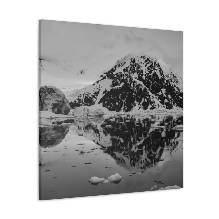 Reflected Calm in Black and White - Canvas