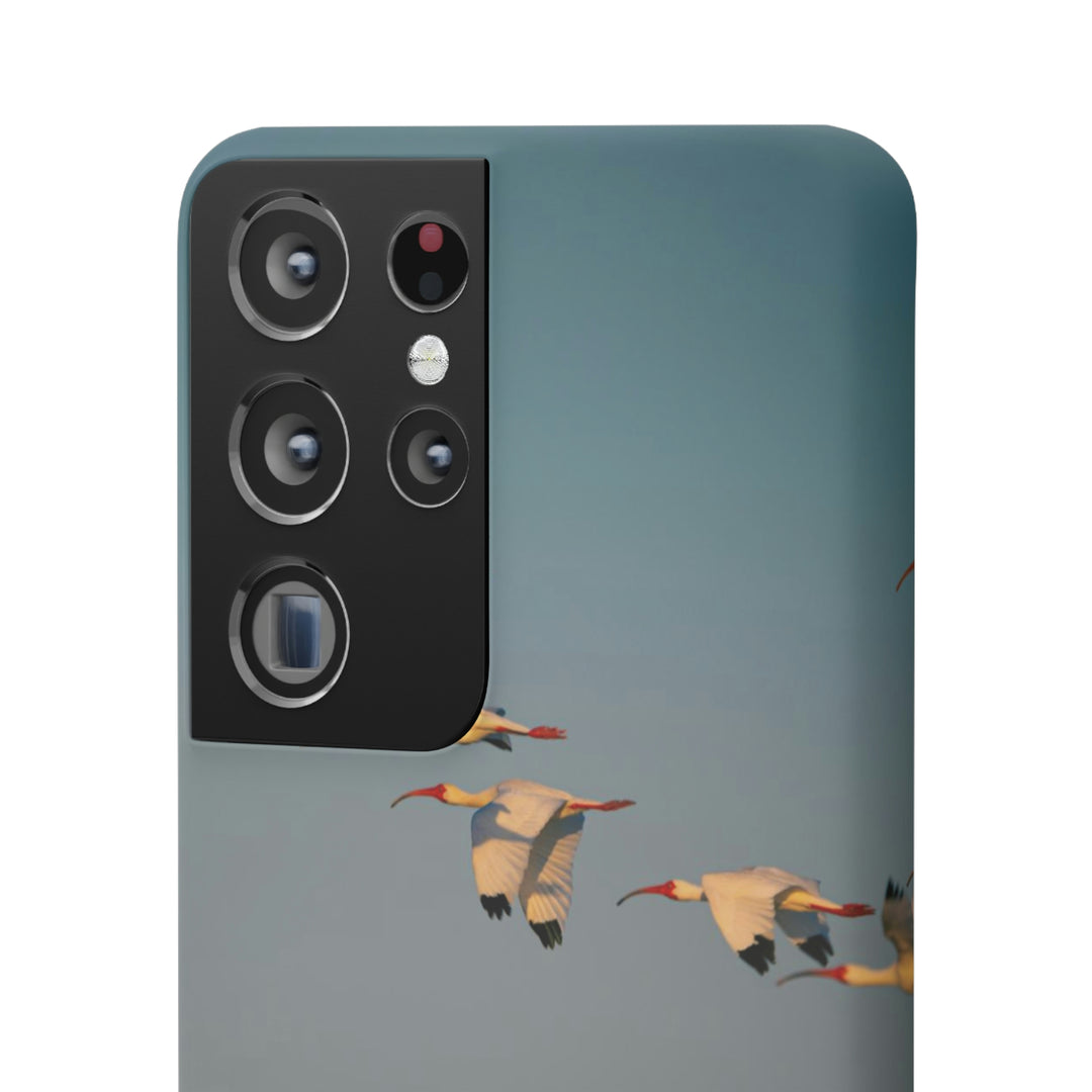 White Ibis in Flight - Phone Case