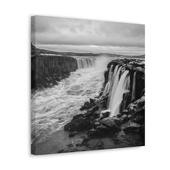 Selfoss in Black and White - Canvas