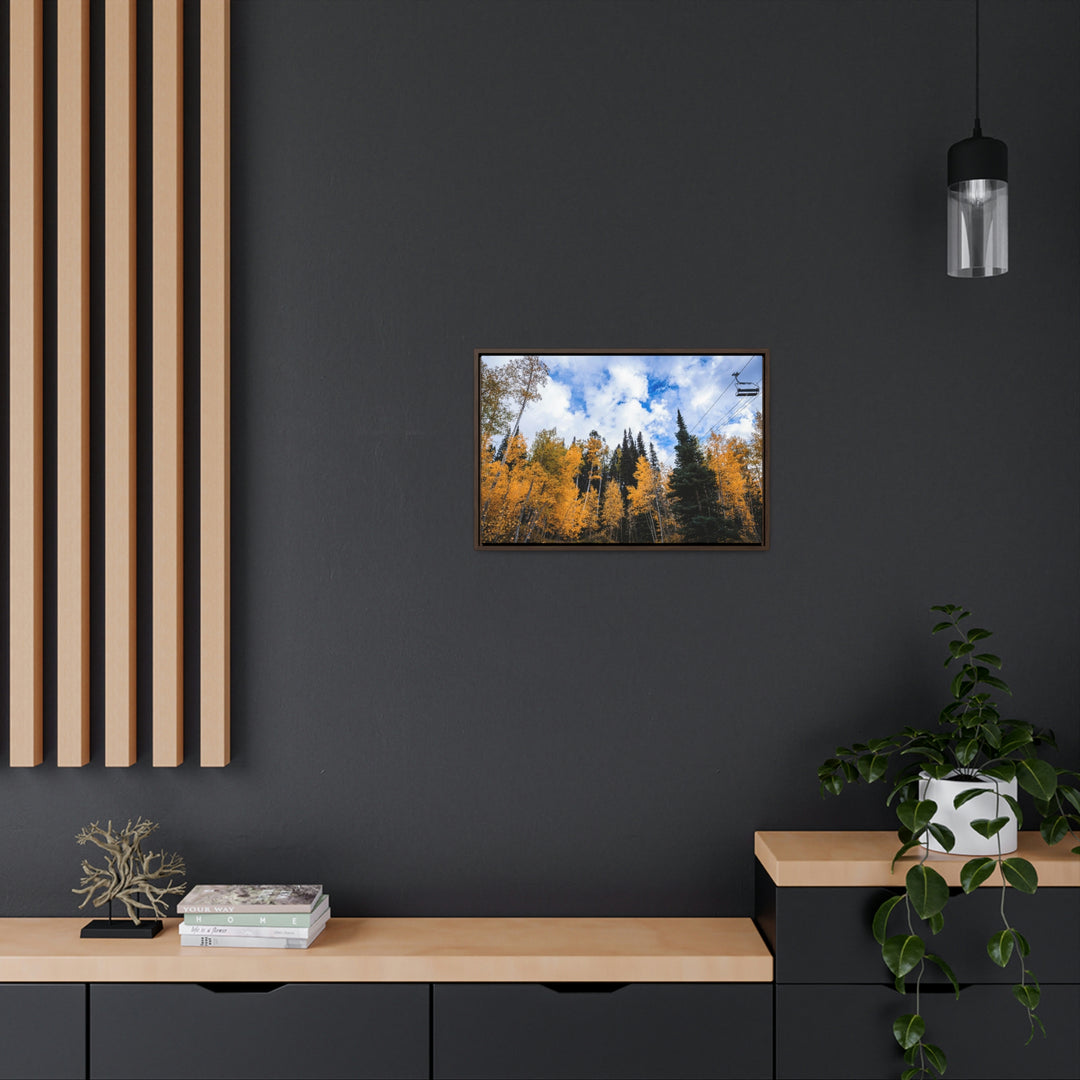 Chairlift in Suspension - Canvas with Frame