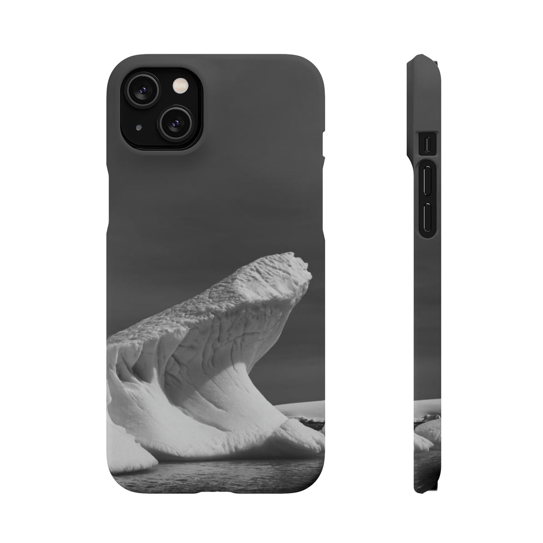 The Angles of an Iceberg in Black and White - Phone Case