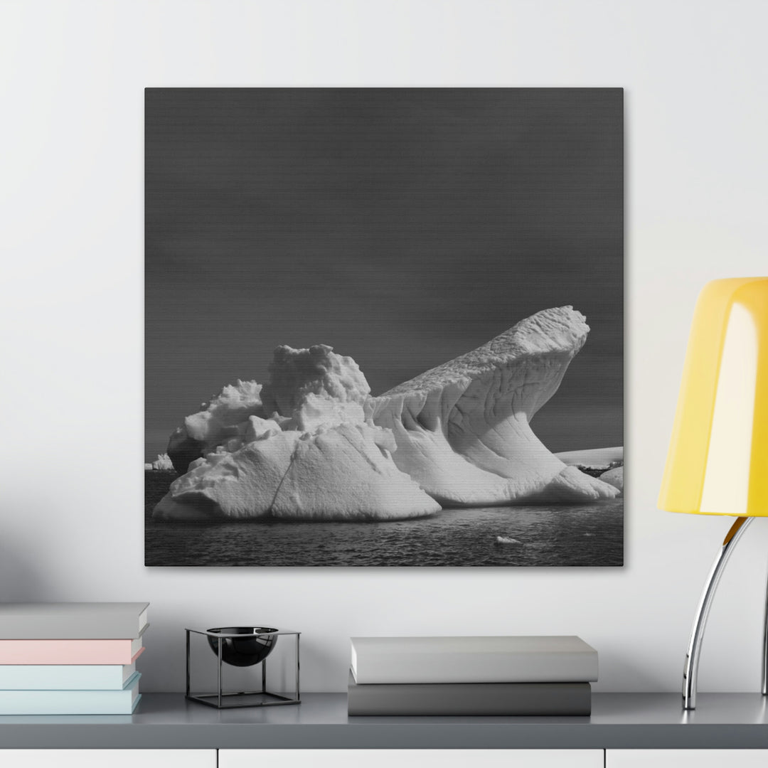 The Angles of an Iceberg in Black and White - Canvas