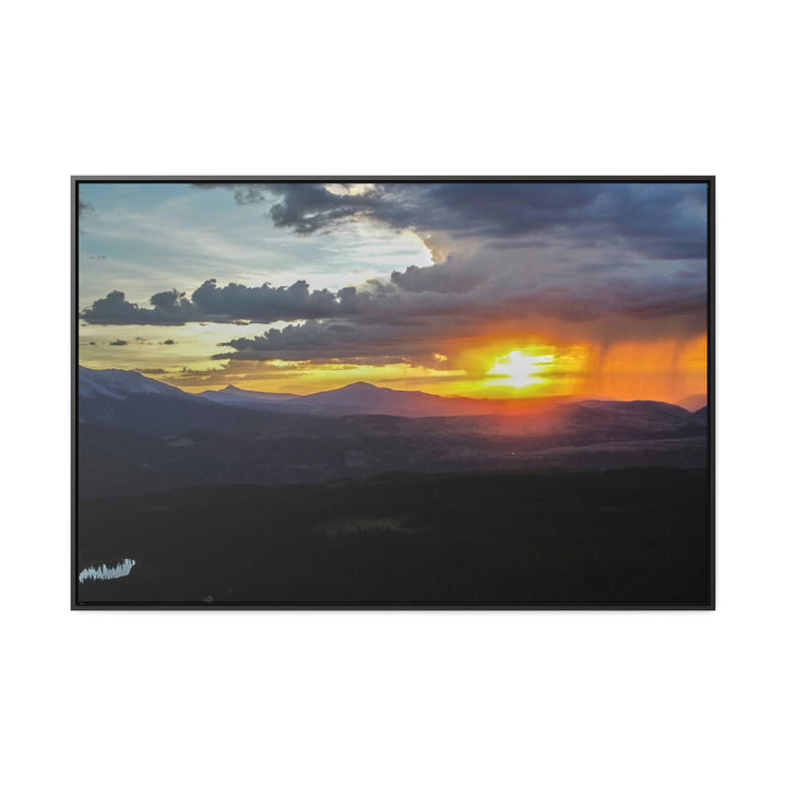 Rainy Sunset - Canvas with Frame