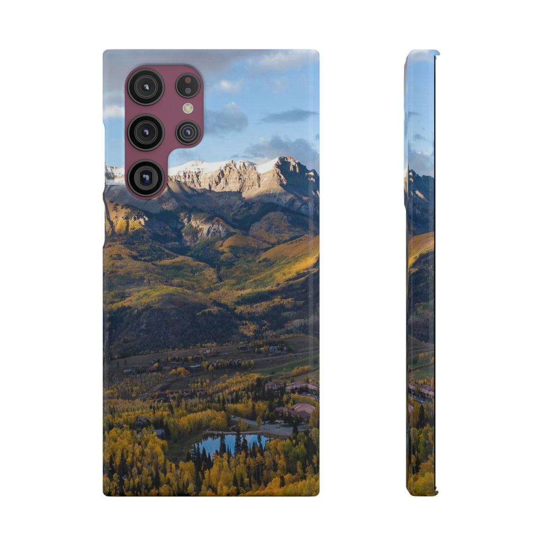 Glowing Mountainside - Phone Case