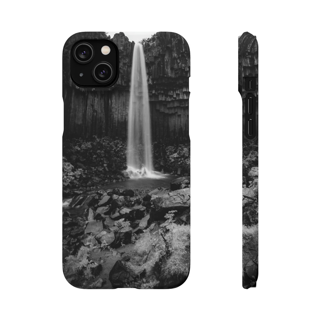 Svartifoss in Black and White - Phone Case