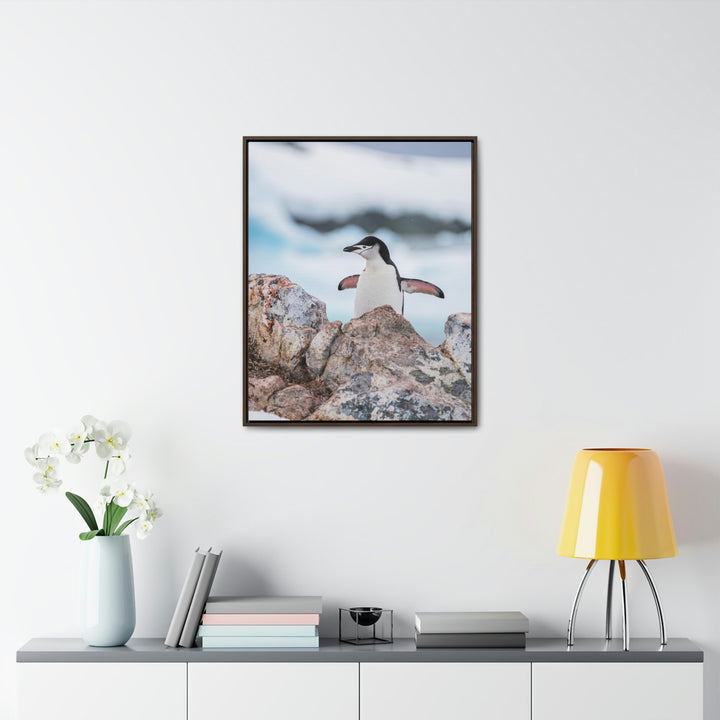 Stretched Penguin - Canvas with Frame