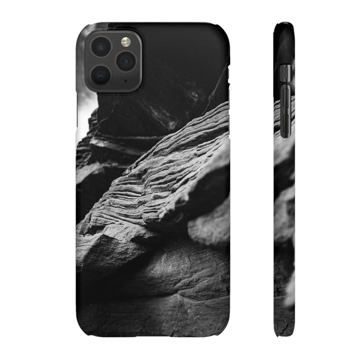 Layers of Rock in Black and White - Phone Case