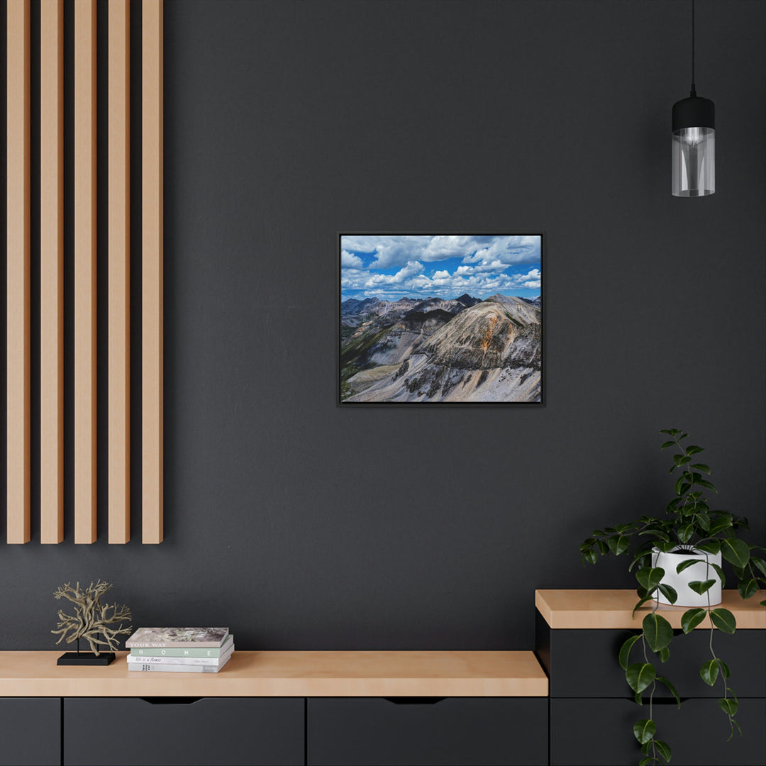 Imogene Pass From the Air - Canvas with Frame