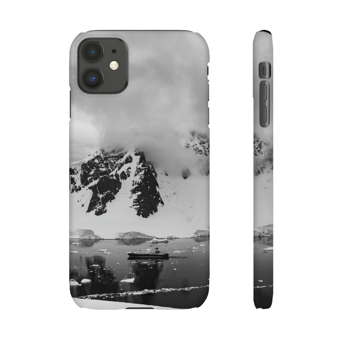 Peaceful Anchoring in Black and White - Phone Case