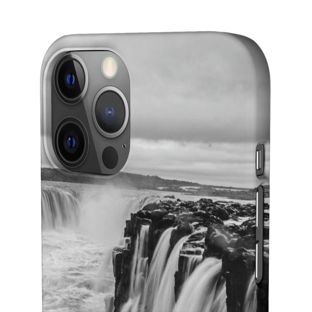 Selfoss in Black and White - Phone Case