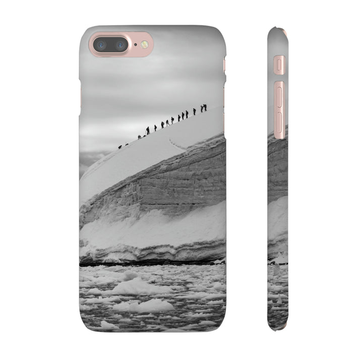 Preparing for the Climb in Black and White - Phone Case