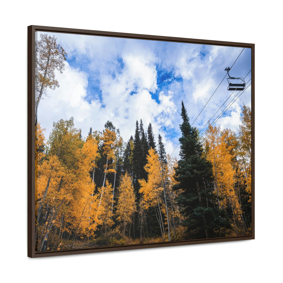 Chairlift in Suspension - Canvas with Frame