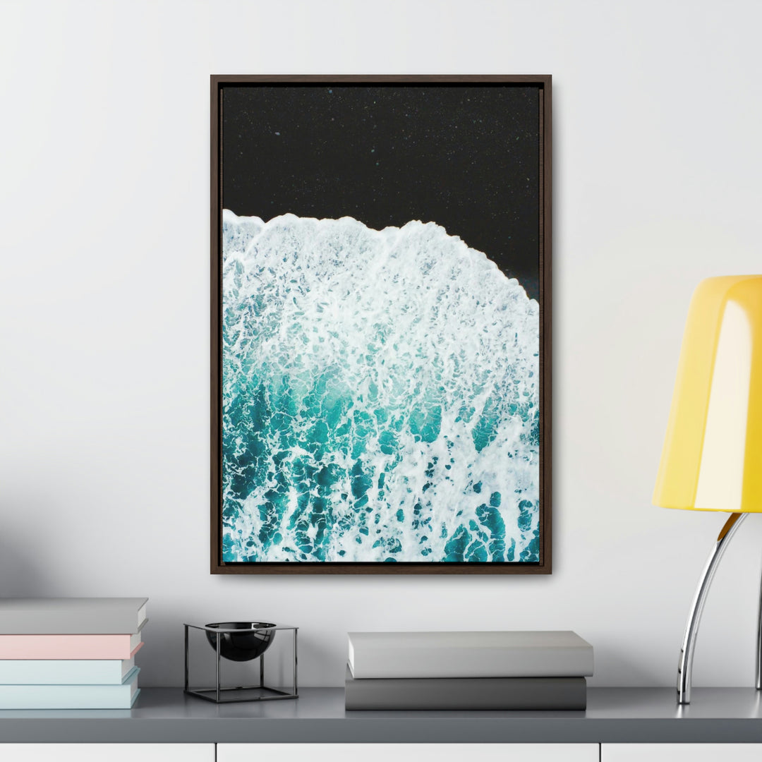 A Wave on Volcanic Sand - Canvas with Frame