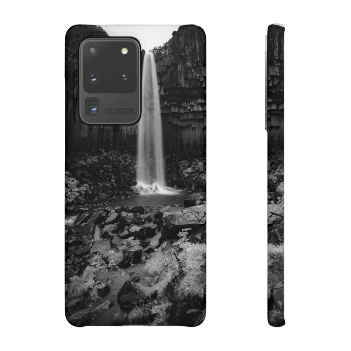 Svartifoss in Black and White - Phone Case