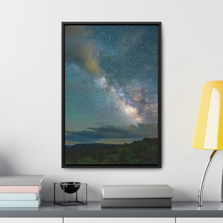 Milky Way Through the Clouds Part 1 - Canvas with Frame