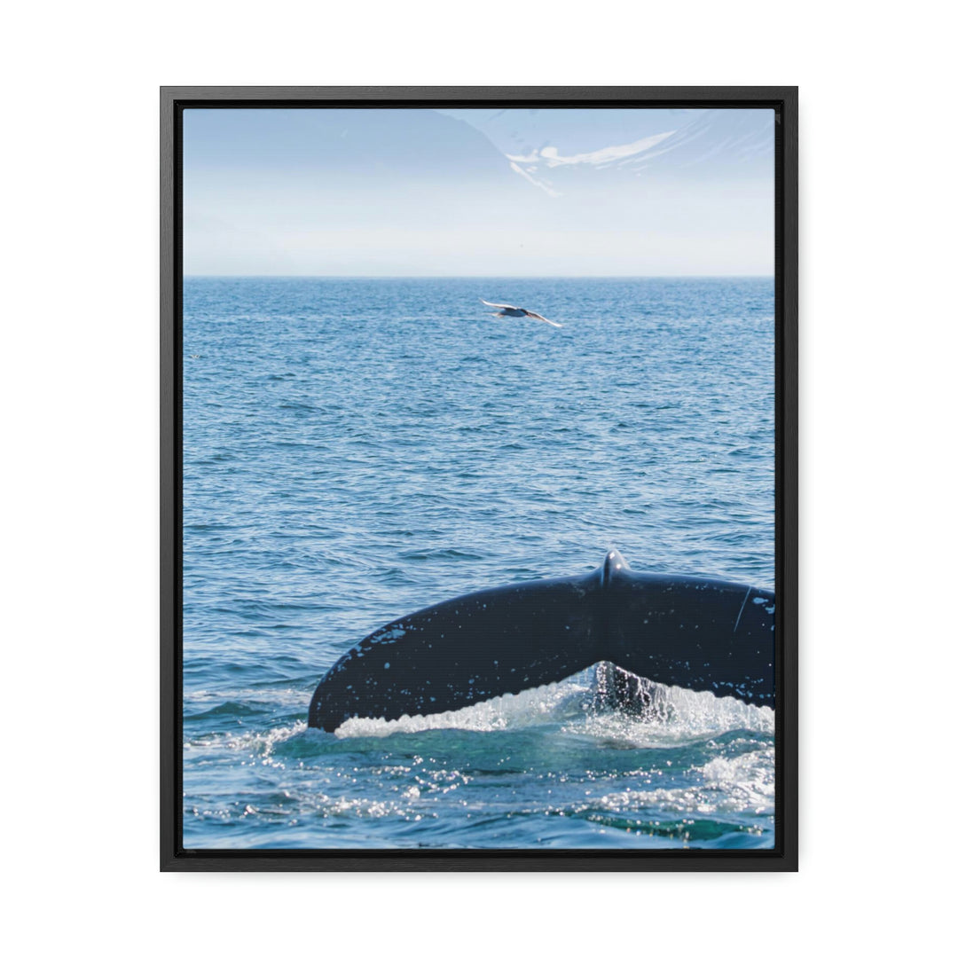 A Whale and A Mountain - Canvas with Frame