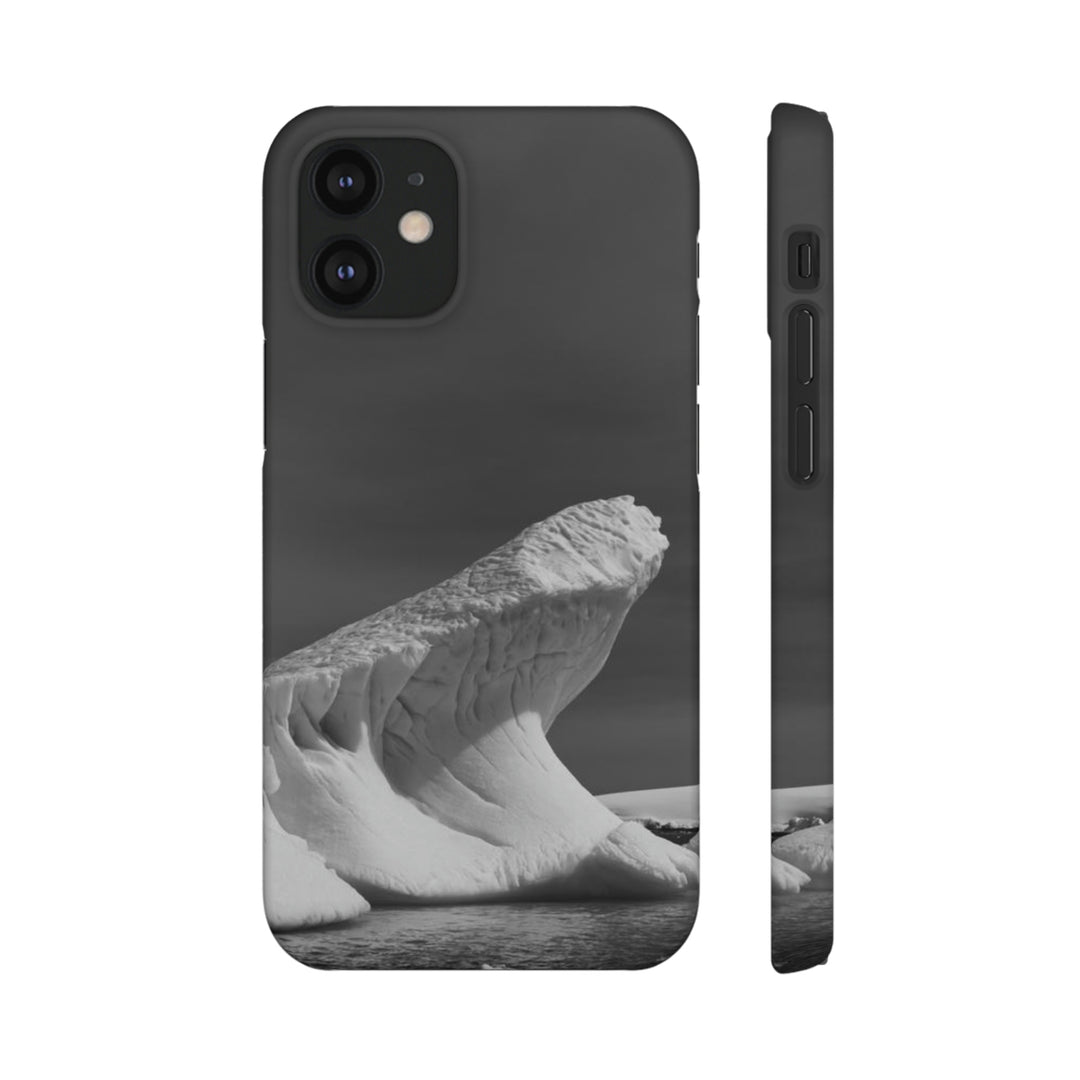 The Angles of an Iceberg in Black and White - Phone Case