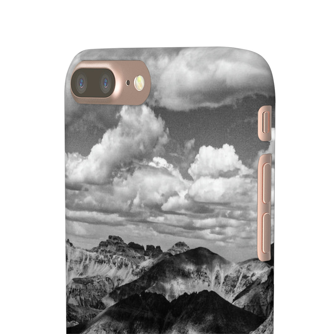 Imogene Pass From the Air in Black and White - Phone Case