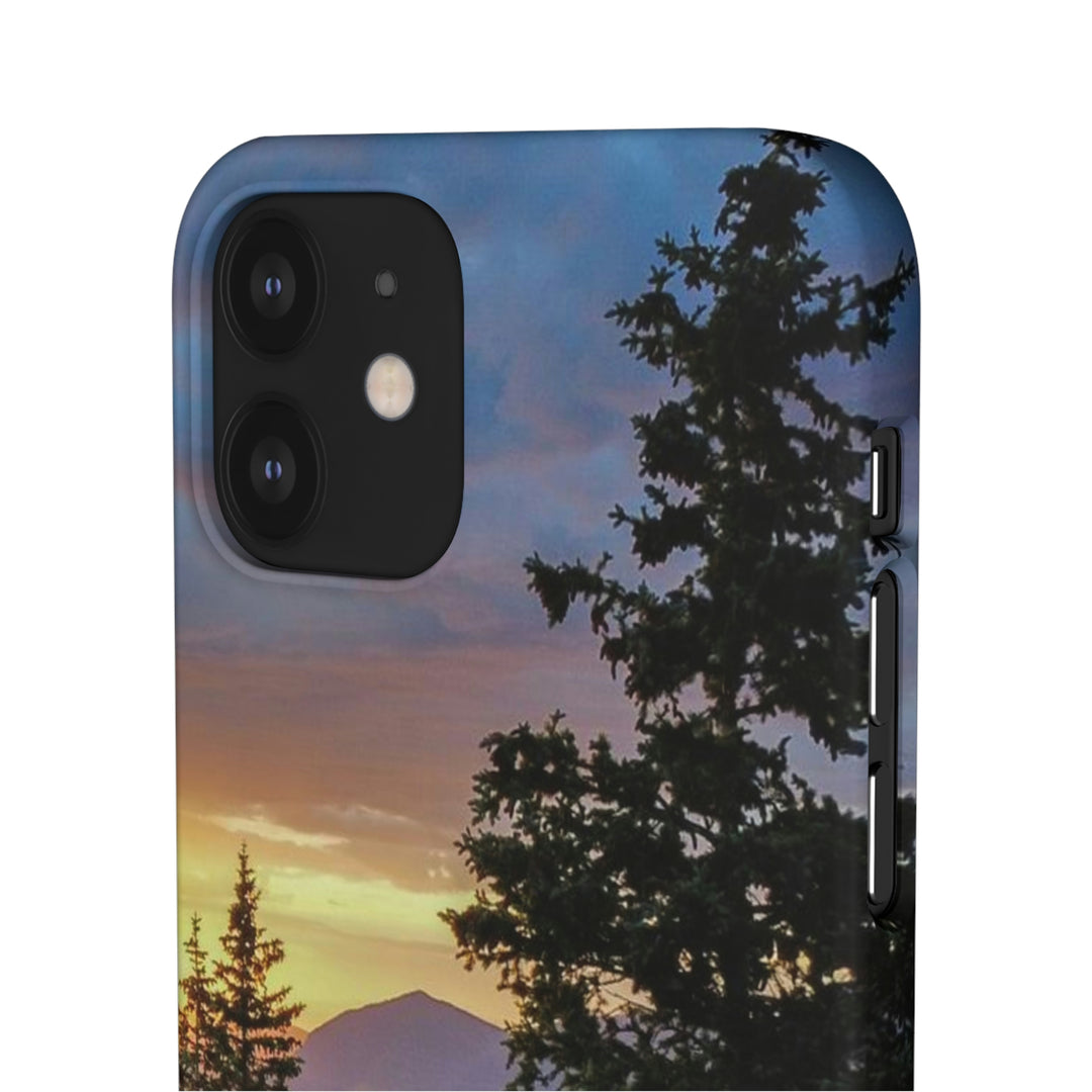 Rainy Sunset Through the Trees - Phone Case