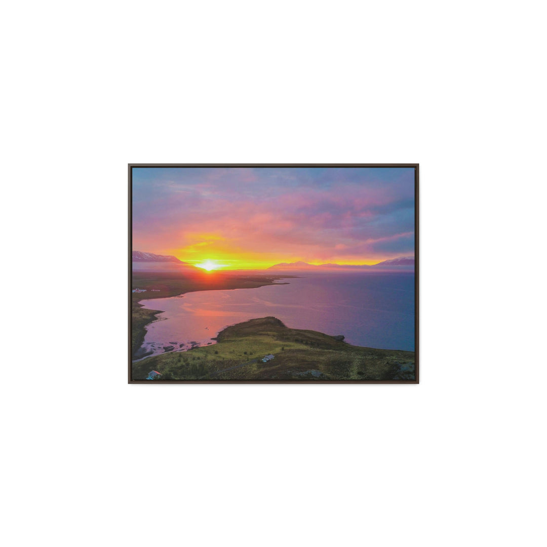 Sunset Over the Fjord Part 1 - Canvas with Frame