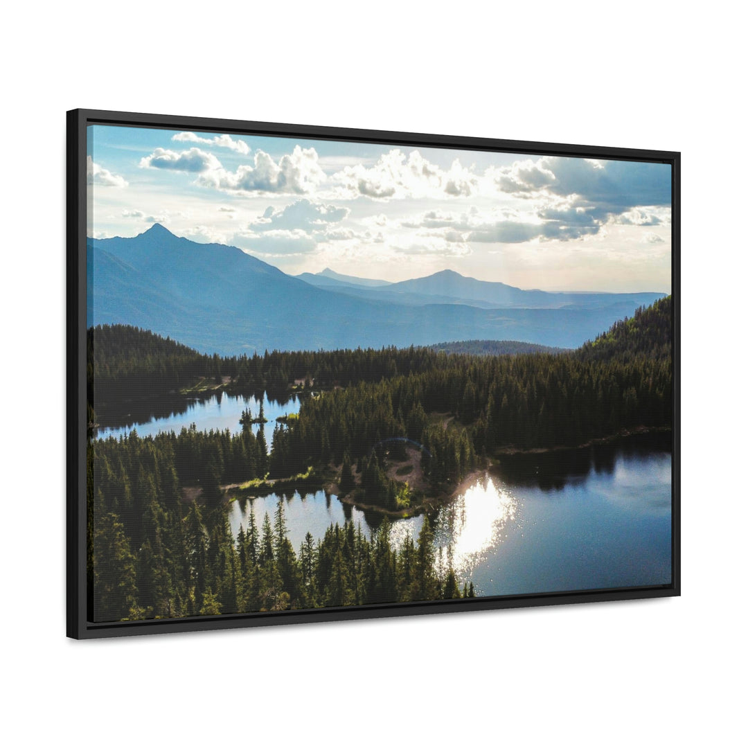 Cool Mountain Lakes - Canvas with Frame