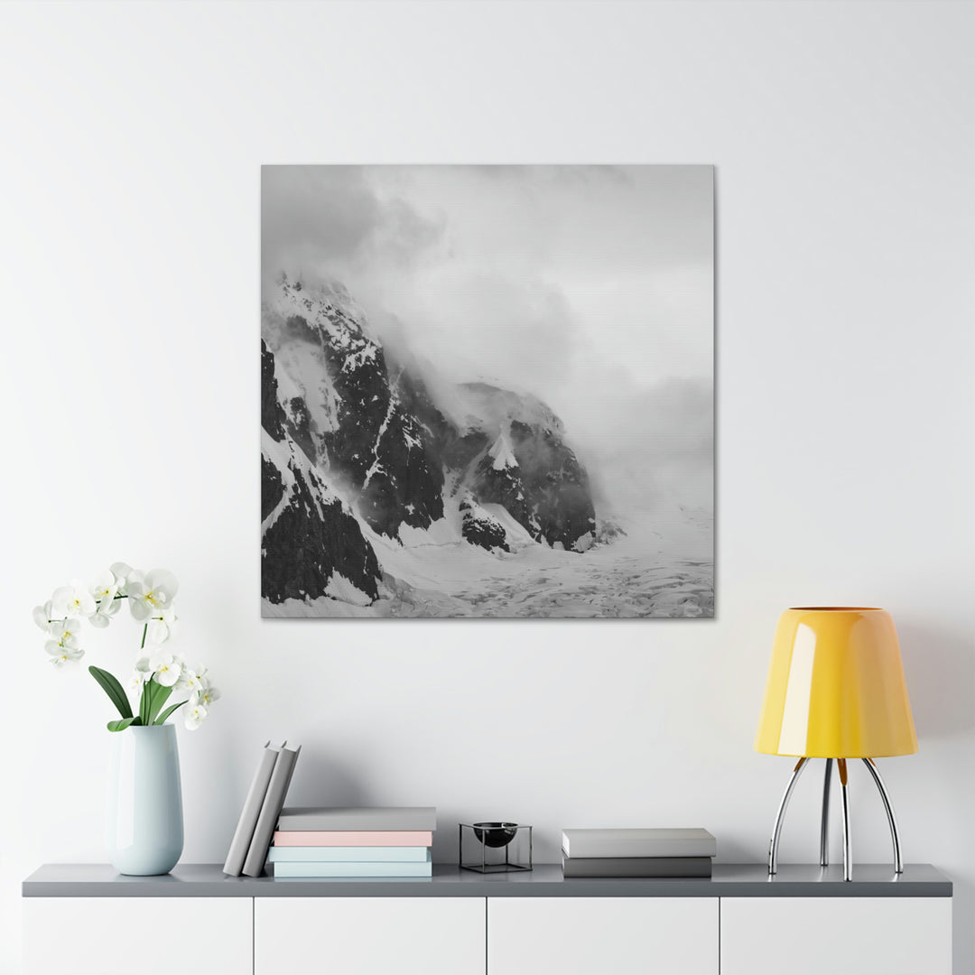 The Mist Descends in Black and White - Canvas