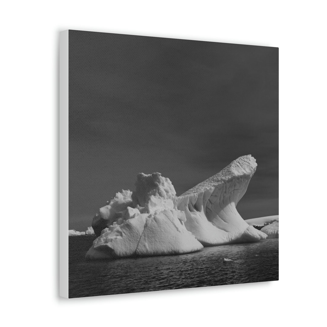 The Angles of an Iceberg in Black and White - Canvas