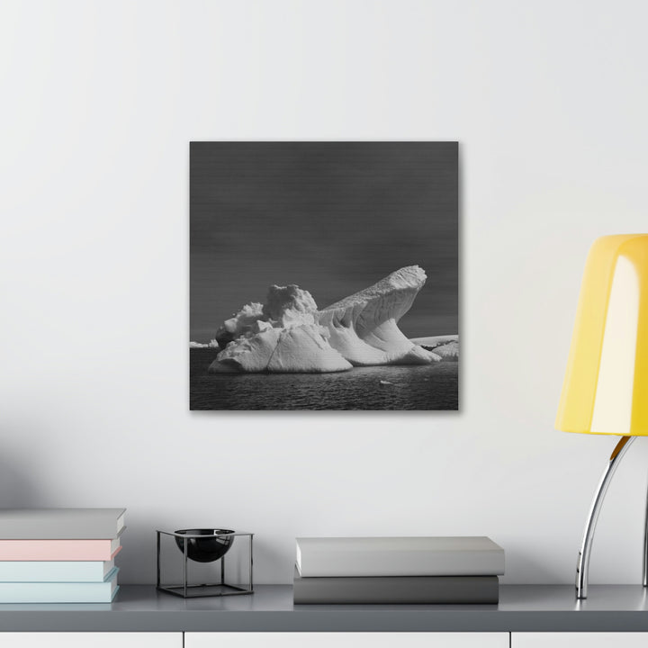 The Angles of an Iceberg in Black and White - Canvas