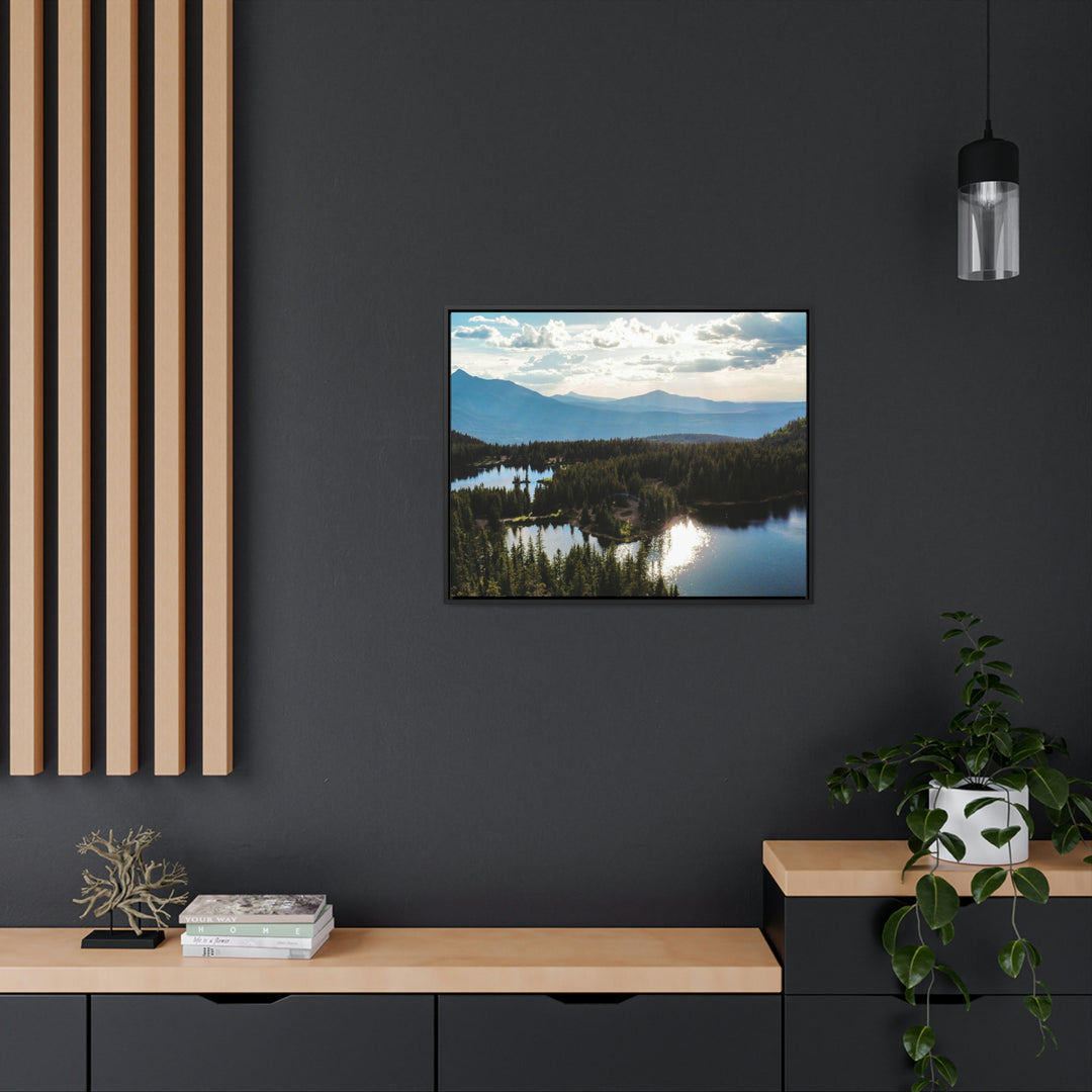 Cool Mountain Lakes - Canvas with Frame