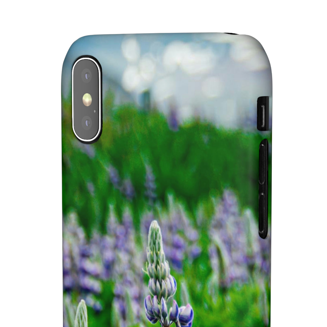 Glowing Lupin with Mountains - Phone Case