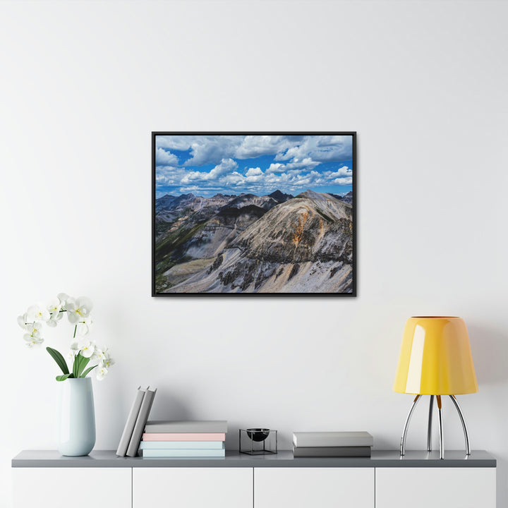 Imogene Pass From the Air - Canvas with Frame