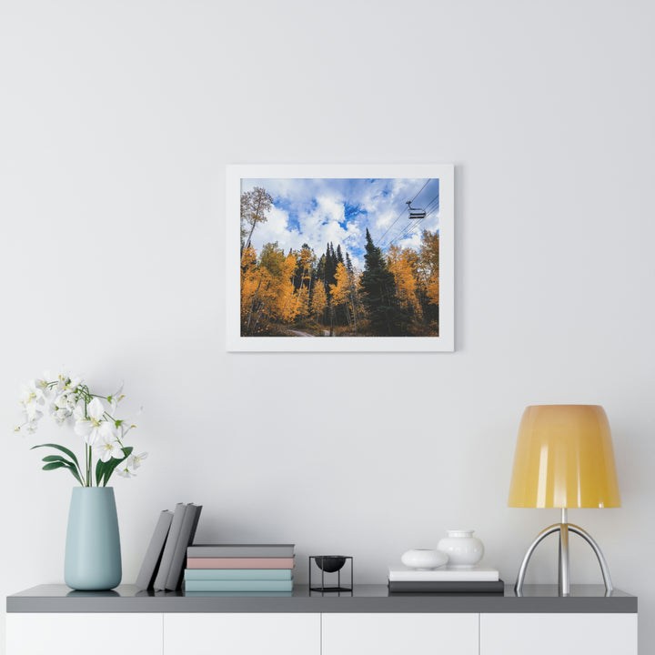 Chairlift in Suspension - Framed Print