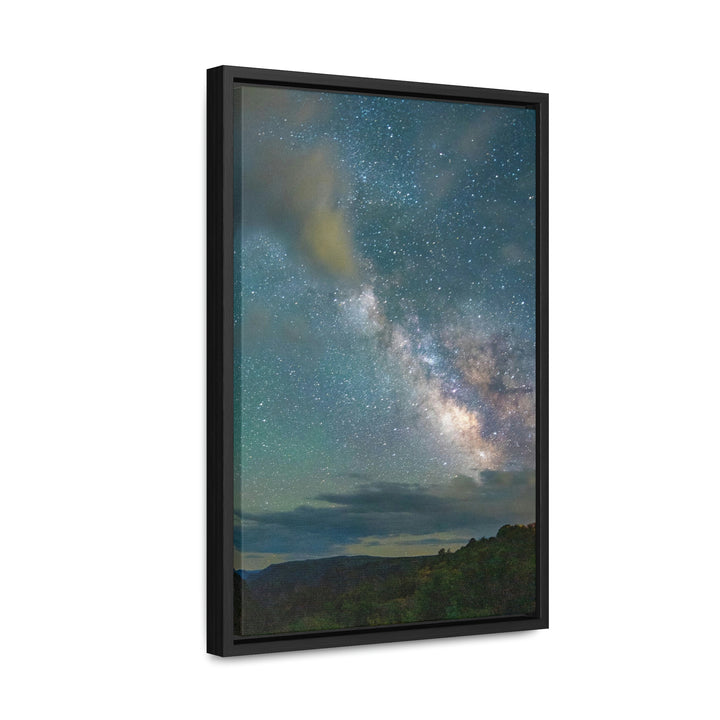 Milky Way Through the Clouds Part 1 - Canvas with Frame