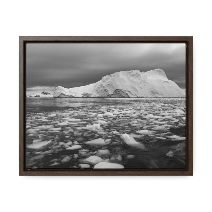 Lane of Ice In Black and White - Canvas with Frame