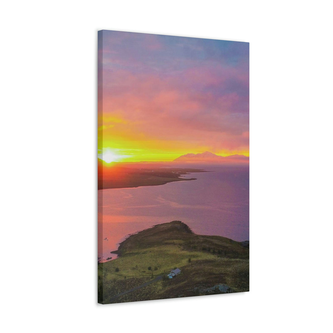 Sunset Over the Fjord Part 1 - Canvas