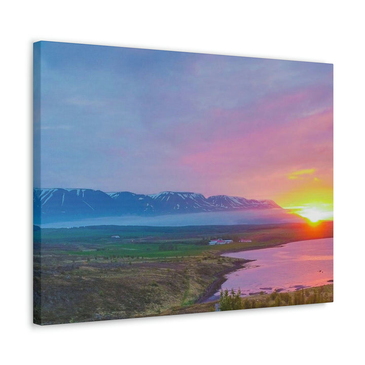 Sunset Over the Fjord Part 2 - Canvas